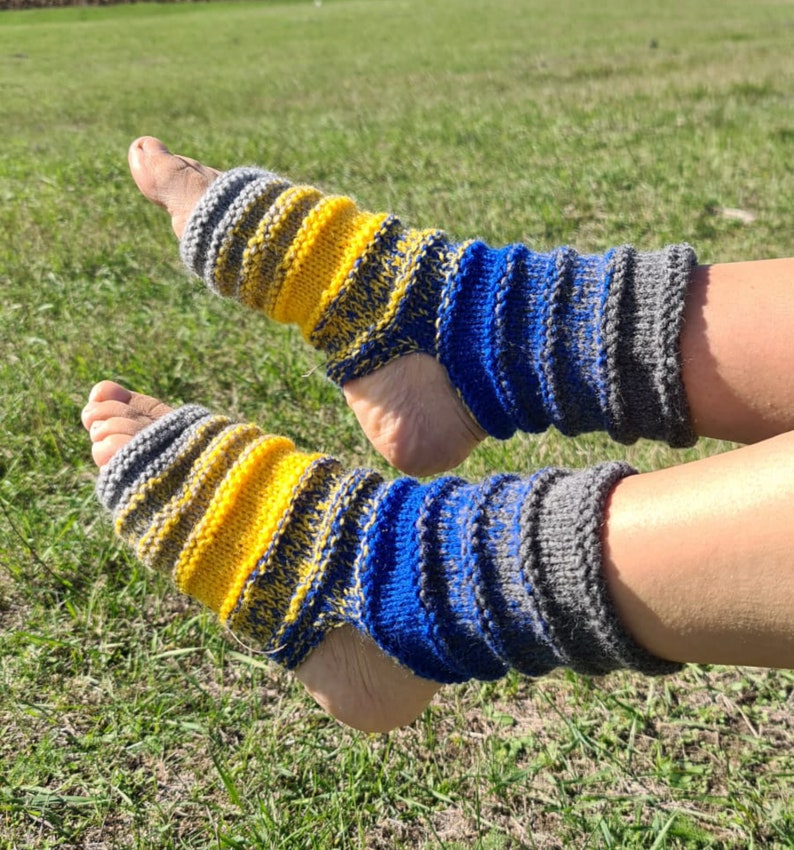 Gradient Yoga Socks Barefoot Workout Socks Knit Wool Socks Etsy