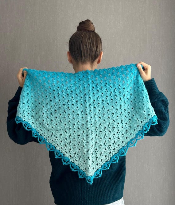 Uncinetto Sciarpe Donna Particolari Scialle Triangolare Lavorato A