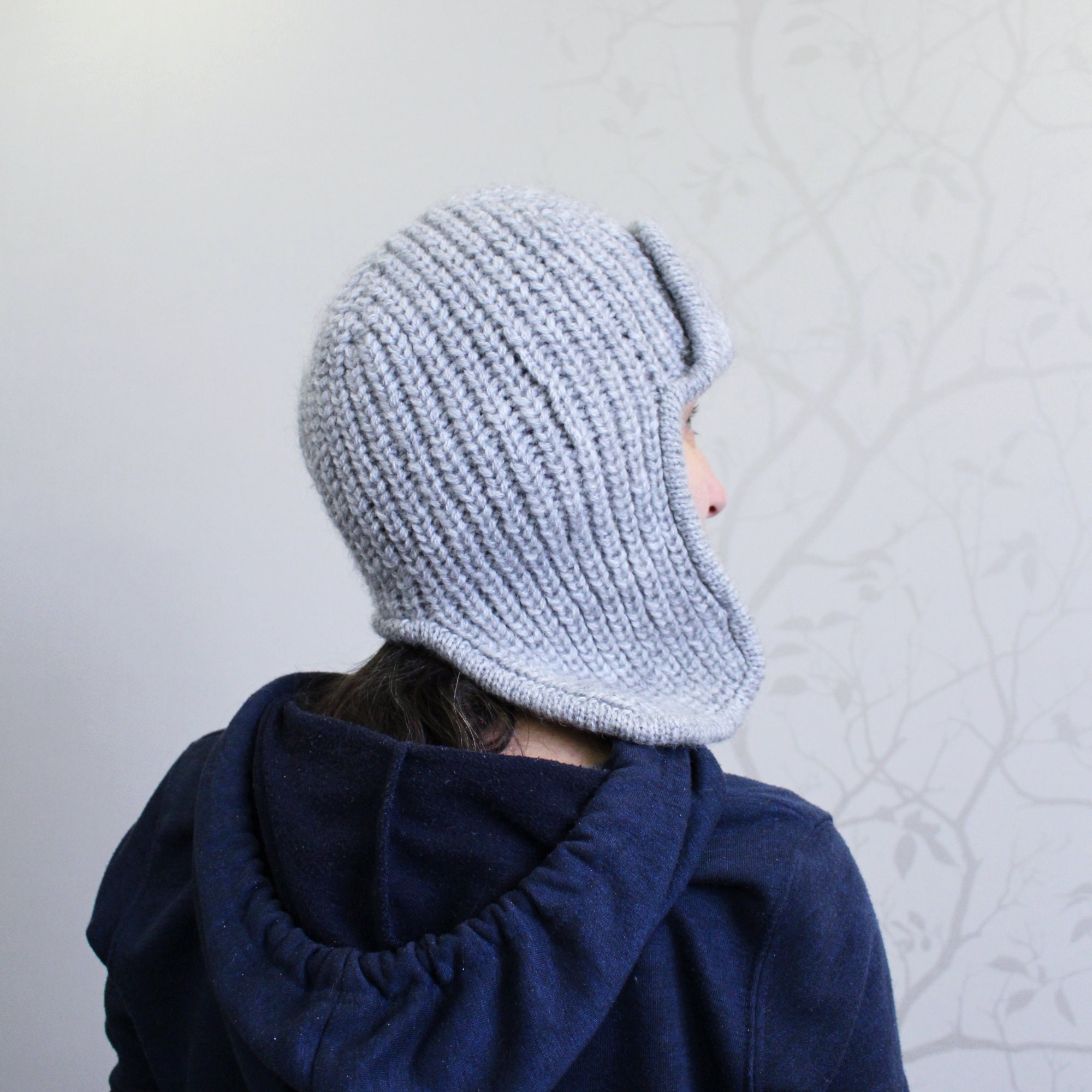 Hand-knitted Cap With Ear Covering Flaps, Ushanka Hat, Wool