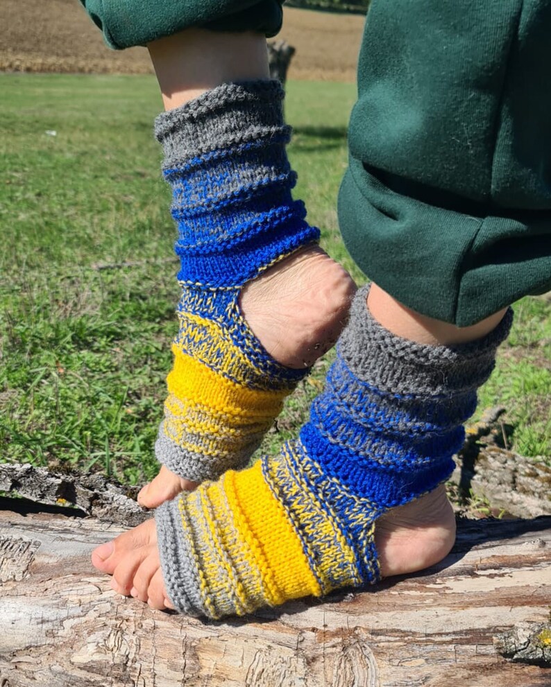 Gradient Yoga Socks Barefoot Workout Socks Knit Wool Socks Etsy