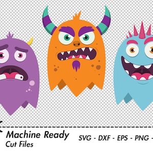 Monster SVG Cut Files, PNG cute monster clipart, monster bash, creature clip art, monster vector graphic, halloween, monsters birthday party