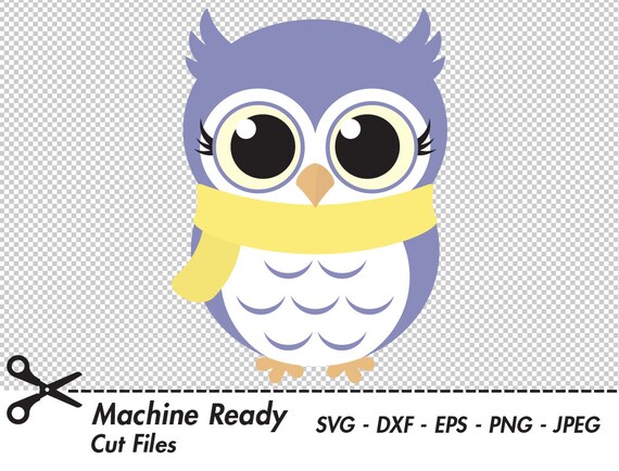 Download Cute Winter Owl Svg Cut Files Png Owls Clipart Baby Owl Art Etsy