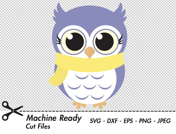 Download Cute Winter Owl Svg Cut Files Png Owls Clipart Baby Owl Art Etsy