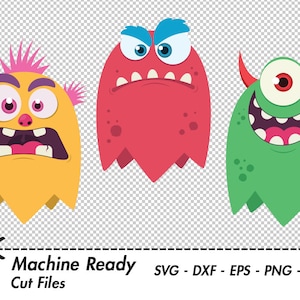 Monster SVG Cut Files, PNG cute monster clipart, monster bash, creature clip art, monster vector graphic, halloween, monsters birthday party