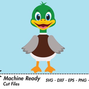 Cute Duck SVG Cut Files, mallard duck clipart, bird clip art, farmhouse, farm, barn animals, spring duckling, printable duck face, duck head