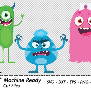 Monster SVG Cut Files, PNG cute monster clipart, monster bash, creature clip art, monster vector graphic, halloween, monsters birthday party