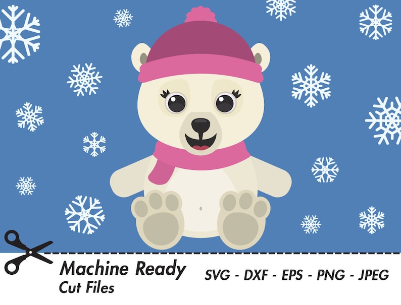 Download Cute Polar Bear SVG Cut Files PNG polar bear clipart baby ...