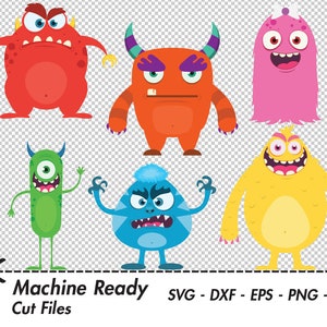 Monster SVG Cut Files, PNG cute monster clipart, monster bash, creature clip art, monster vector graphic, halloween, monsters birthday party