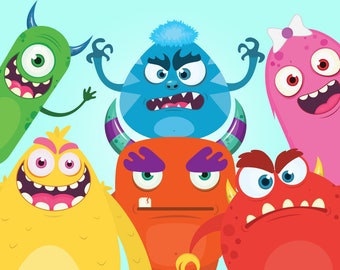 Monster Clip Art, cute monster clipart, monster bash, creature clipart, monster graphics, monsters clipart, halloween clipart, monster party