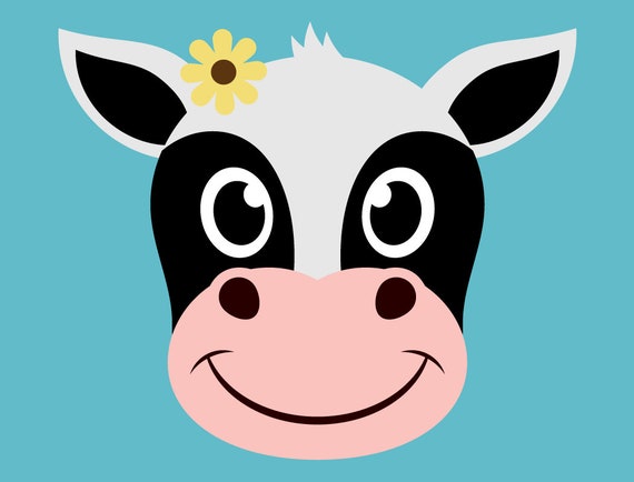 Niedliche Kuh Svg Schneiden Dateien Png Rinder Clipart Etsy