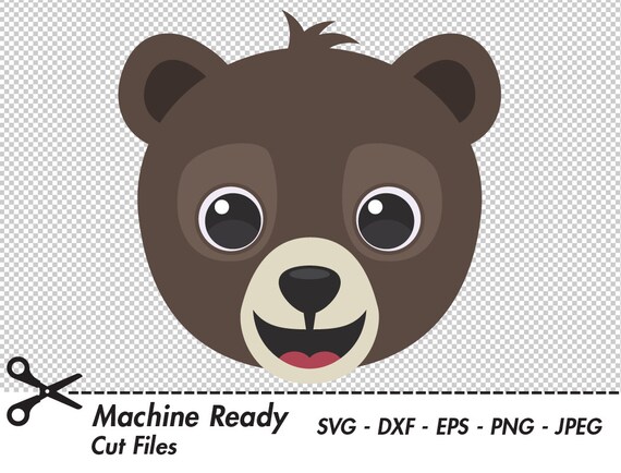 Download Cute Grizzly Bear Svg Cut Files Brown Bear Clipart Baby Bear Etsy