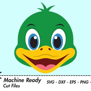 Cute Duck SVG Cut Files, mallard duck clipart, bird clip art, farmhouse, farm, barn animals, spring duckling, printable duck face, duck head