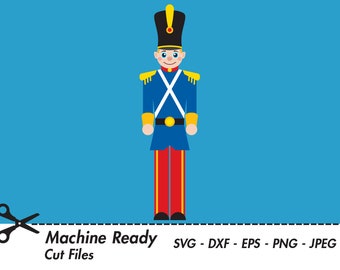 Christmas Toy Soldier SVG Cut Files, toy soldiers clipart, Christmas clip art, cute nutcracker boy, printable winter vector graphic