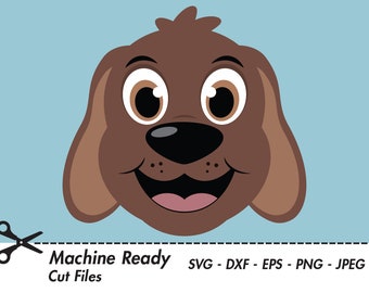 Carino cane SVG Cut Files, PNG cane clipart, cane mamma, cani clip art, faccia cucciolo felice, testa di cane ragazzo, amante del cane, design camicia cane, animale domestico stampabile