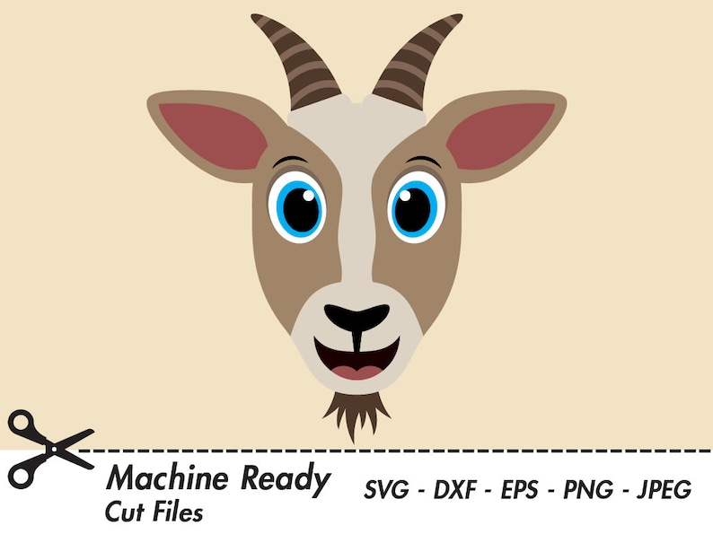 Download Cute Goat SVG Cut Files goats clipart goat face clip art ...