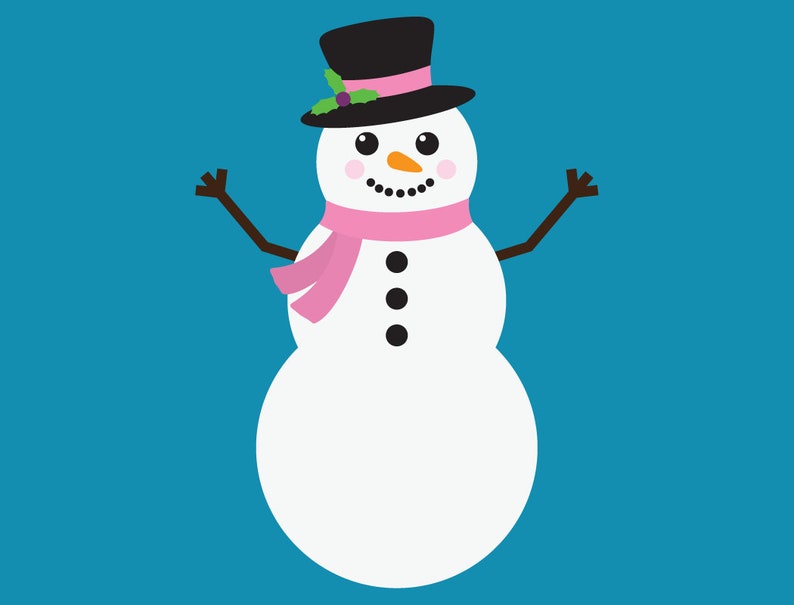 Download Cute Snowman SVG Cut Files PNG snowmen clipart Christmas ...