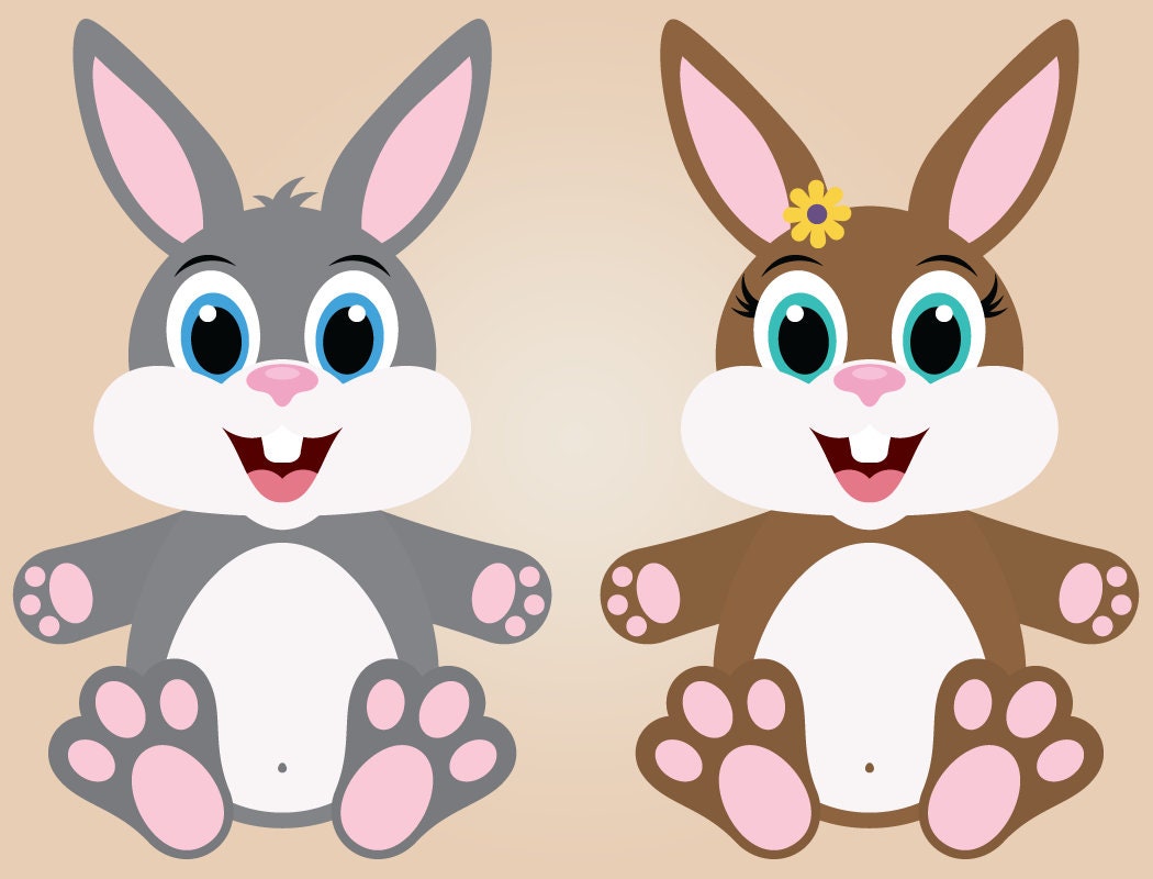 Chibi Bunny in Cup Easter ClipArt Bundle Graphic by Swirltal · Creative  Fabrica