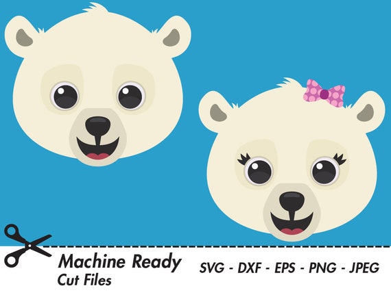 Download Cute Polar Bear Svg Cut Files Png Polar Bear Clipart Baby Etsy