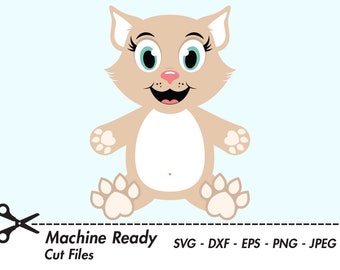 Cute Cat SVG Cut Files, PNG cat clipart, cat mom, cats clip art, happy kitten face, girl cat paws, cat lover, cat shirt design, printable