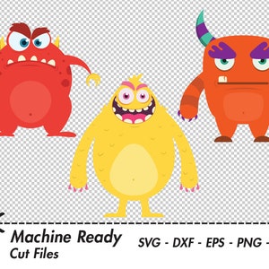 Monster SVG Cut Files, PNG cute monster clipart, monster bash, creature clip art, monster vector graphic, halloween, monsters birthday party