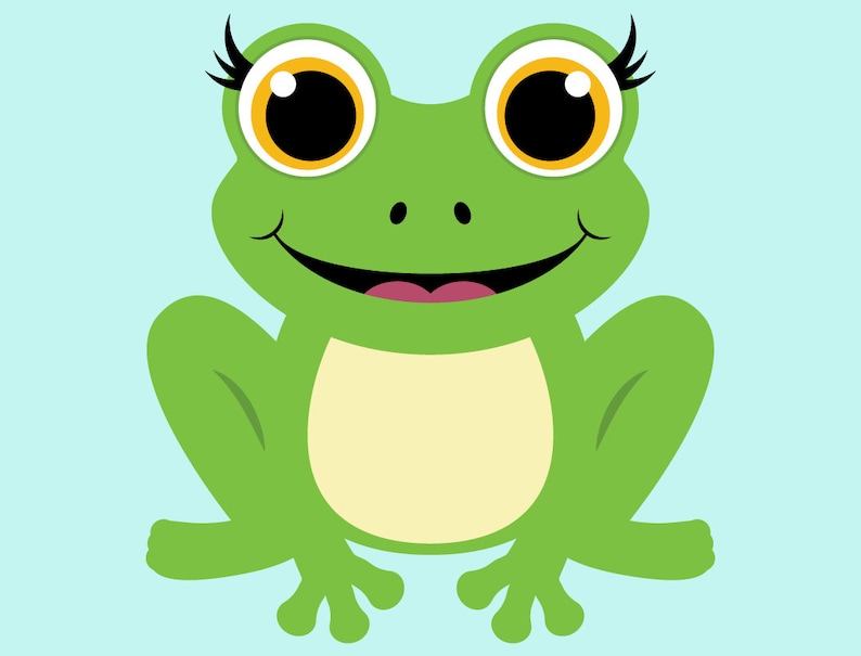 Download Cute Frog SVG Cut Files PNG frog clipart frogs clip art | Etsy