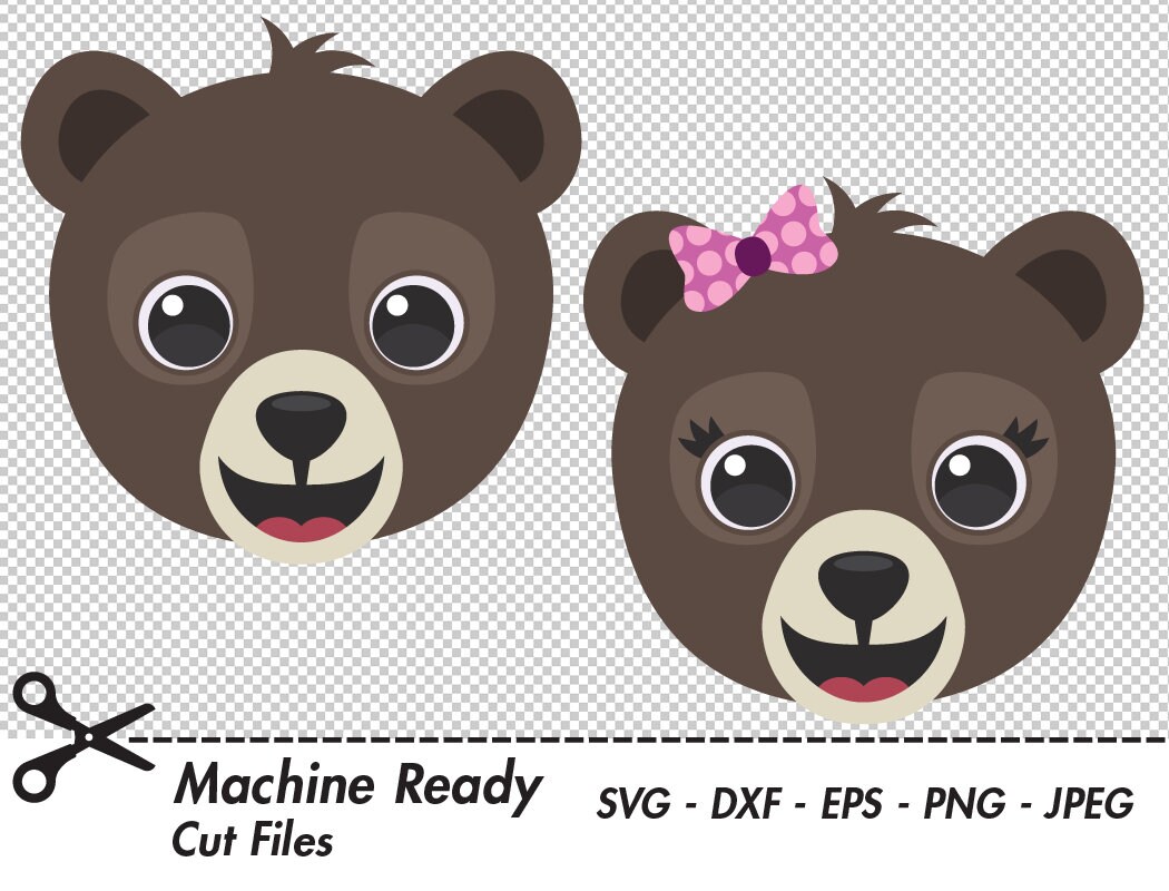 Download Cute Grizzly Bear SVG Cut Files brown bear clipart baby ...