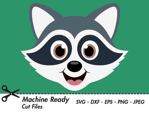 Download Cute Raccoon Svg Cut Files Png Raccoons Clipart Woodland Clip Art Happy Forest Animal Face Baby