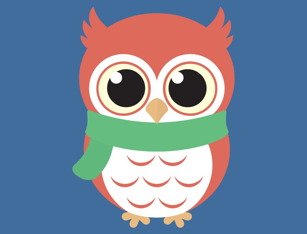 Cute Winter Owl SVG Cut Files, PNG Owls Clipart, Baby Owl Art, Fall ...