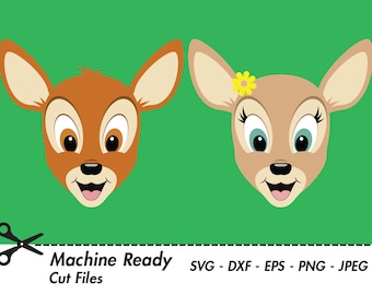 Cute Deer SVG Cut Files, PNG deer clipart, deer clip art, happy baby deer face, fawn head, woodland animal, kids outdoor shirt design, print