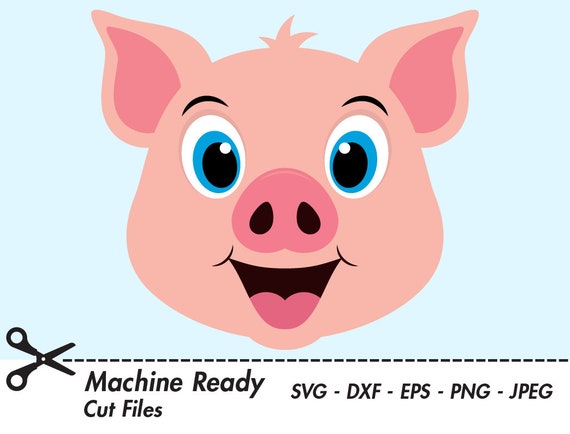 Download Cute Pig Svg Cut Files Pigs Clipart Pig Face Clip Art Etsy