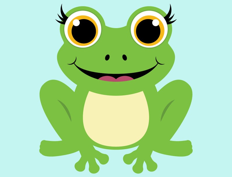 Cute Frog SVG Cut Files PNG frog clipart frogs clip art Etsy
