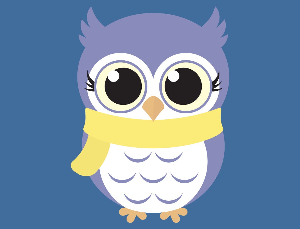 Cute Winter Owl SVG Cut Files, PNG Owls Clipart, Baby Owl Art, Fall ...