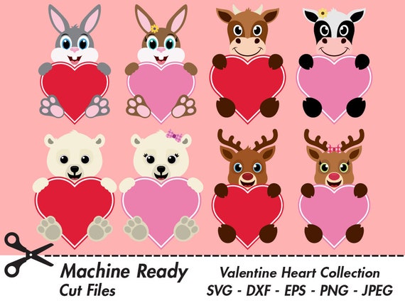 Download Valentine Heart Bundle Svg Cut Files Valentine Clipart Cute Etsy