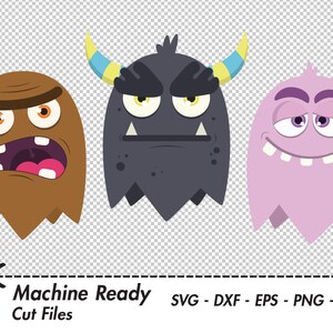 Monster SVG Cut Files, PNG cute monster clipart, monster bash, creature clip art, monster vector graphic, halloween, monsters birthday party