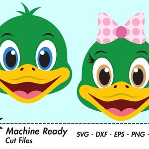 Cute Duck SVG Cut Files, mallard duck clipart, bird clip art, farmhouse, farm, barn animals, spring duckling, printable duck face, duck head