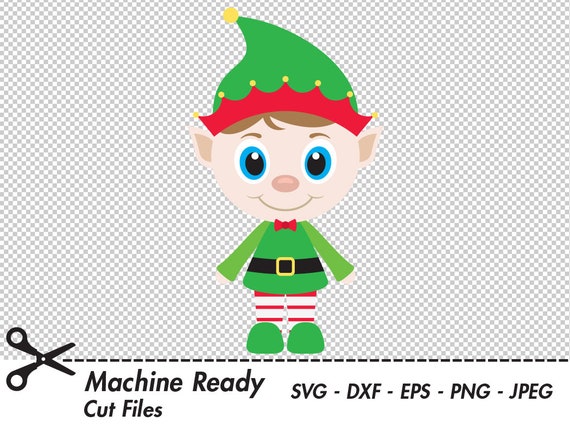 Cute Elf Boy Svg Cut Files Png Elf Clipart Christmas Clip Art Elf Face Elf Hat North Pole Character Printable Winter Vector Graphic