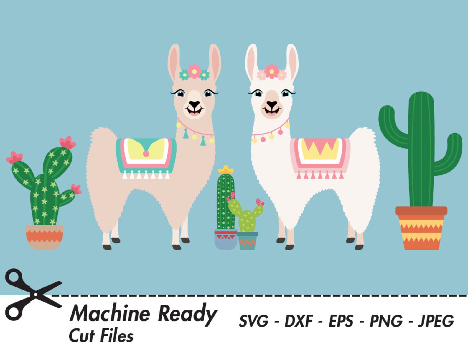 Cute Llama SVG Cut Files PNG llamas clipart farmhouse clip | Etsy