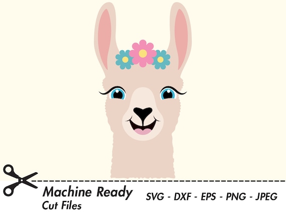 Download Cute Llama Svg Cut Files Png Llamas Clipart Farmhouse Clip Etsy