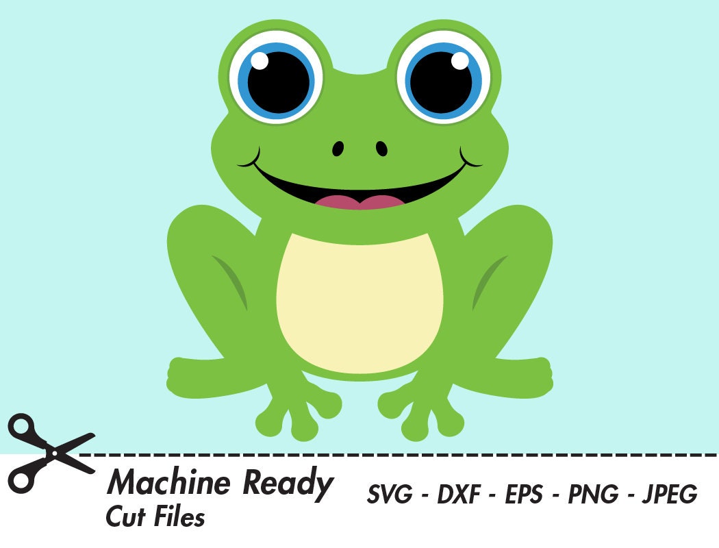 Buy Cute Frog SVG Cut Files PNG Frog Clipart Frogs Clip Art Online ...