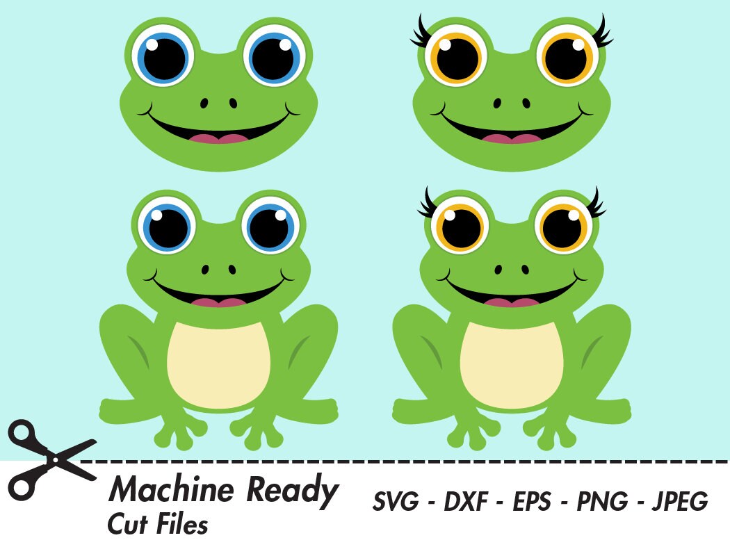 Cute Frog Svg Cut Files Png Frog Clipart Frogs Clip Art Etsy 日本