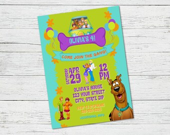 Scooby Doo Invites Etsy