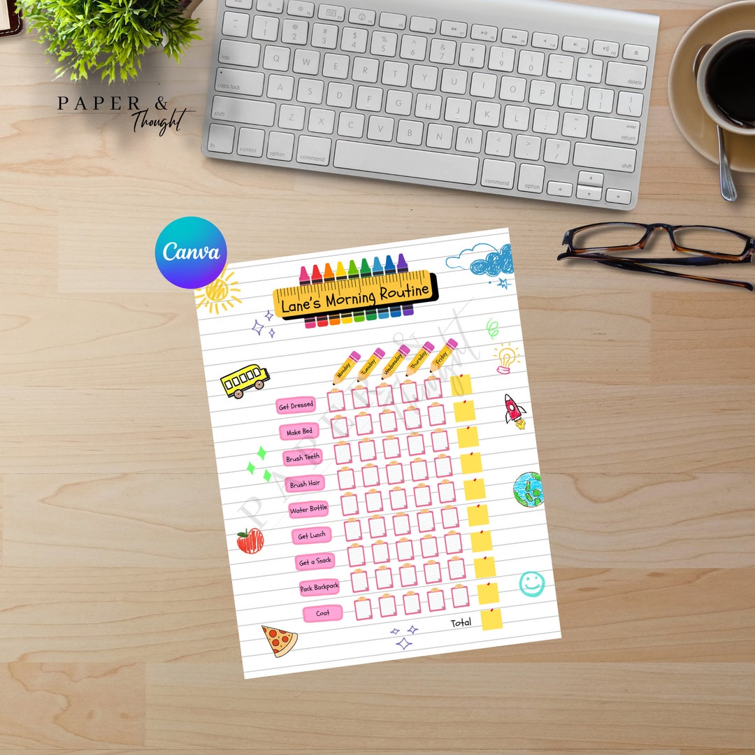 Kids Routine Chart - Etsy