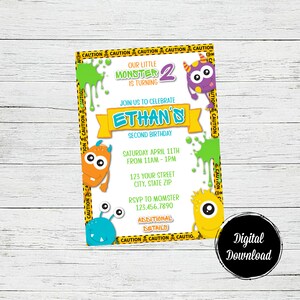 Monster Birthday Invitations