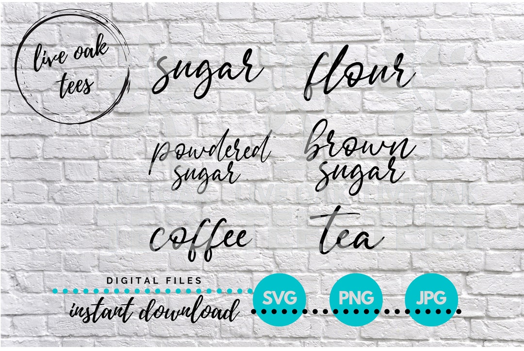 Cut Out Container Stickers Example Kitchen Container Labels - Cut File - Etsy