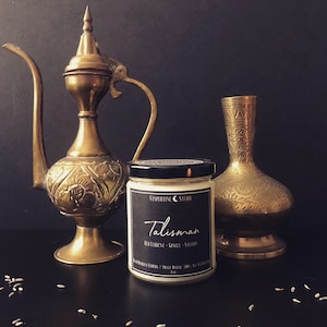 Talisman | Scented Soy Candle | Red Currant Ginger and Saffron | 9 oz candle | Vespertine Studio