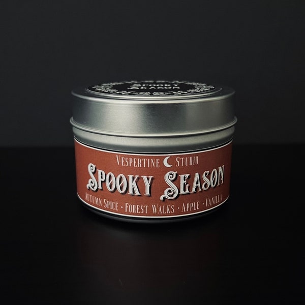 SPOOKY SEASON | Soy Candle | Autumn spice forest walks pumpkin apple vanilla | 4 oz candle | Witch Gift | Halloween candle | paranormal
