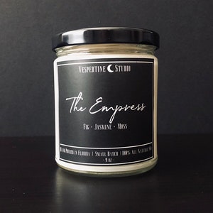 The Empress | Scented Soy Candle | Fig Jasmine and Moss | 9 oz candle | Tarot | Mom Gift | Vespertine Studio