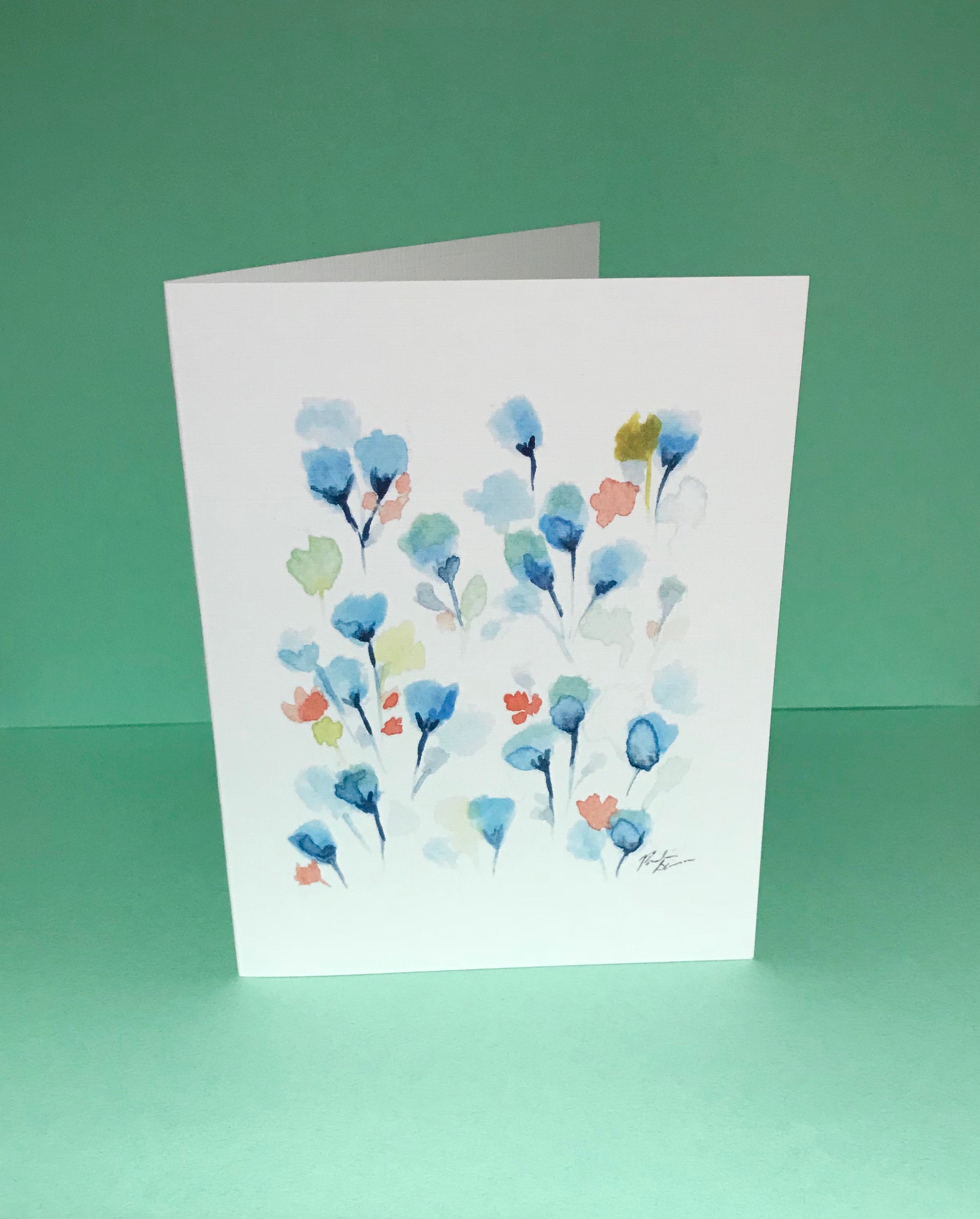 Set of 5 Watercolour Greeting Cards Floral - Etsy