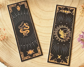 Marcapáginas de "The Wicked and The Cursed" con detalles en oro rosa - Para amantes de los libros - Ecológicos - Regalos para lectores