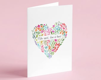 Miles Apart, Close At Heart Greetings Card - Eco-Friendly